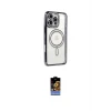 ieg™ iPhone 16 Pro Max Kılıf Zirve Doku Prime - Siyah Buffer Hayalet Cam Ekran Koruyucu