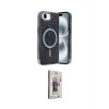 ieg™ iPhone 16E Kılıf Eksen Çizgi - Siyah Bilvis 3D Cam Ekran Koruyucu