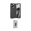 ieg™ iPhone 17 Pro Kılıf Eksen Form Prime - Siyah Bilvis 3D Cam Ekran Koruyucu