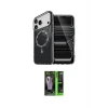 ieg™ iPhone 17 Pro Kılıf Kıvılcım Form Prime - Siyah 360 Mat Full Body Arka Koruyucu