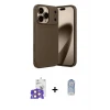 ieg™ iPhone 17 Pro Max Eksen Form Prime - Siyah Joko Magic 5D Cam + Turuncu Bilvis Titan Kamera Lens