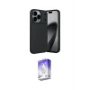 ieg™ iPhone 17 Pro Max Kılıf Eksen Form Prime - Siyah Bilvis 5in1 3D Magic Cam Ekran Koruyucu