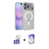 ieg™ iPhone 17 Pro Max Kılıf Siluet Minimal Prime - Siyah Bilvis 5in1 3D Magic Cam Ekran Koruyucu + Bilvis Titan Kamera Lens - NLGY
