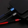 ieg™  Işıklı Anahtarlık Model 3 in 1 USB Çıkışlı MİKRO,TYPE-C ve İphone Uyumlu Şarj Kablosu