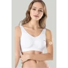ieg™ Kadın Beyaz Kalın Askılı Çıkarılabilir Pedli Örme Seamless Dikişsiz Basic Büstiyer