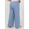 ieg ™ Kadın Büyük Beden Bürümcük Pantolon  Mavi