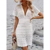ieg™ Kadın Kısa Kollu V Yakalı örme Triko Elbise