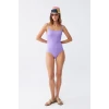 ieg ™ Kadın Lila Minimal Askılı Tek Parça Mayo