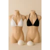 ieg™ Kadın Siyah Ve Beyaz Minimal Kesim Üçgen Bikini Üstü