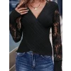 ieg™ Kadın Uzun Kollu Kruvaze Yakalı şardonlu Kaşkorse Bluz