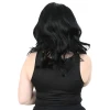 ieg™ Kahkülsüz Fiber Sentetik Orta Boy Dalgalı Peruk - Siyah
