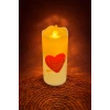 ieg™ Kalp I Love You Yazılı Işıklı Mum 12 cm