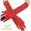 ieg™ Kırmızı Renk Dirseğe Kadar Uzun Kumaş Eldiven 40 cm