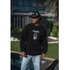 ieg™ Kışlık Bisiklet Yaka Baskılı SweatShirt - Siyah