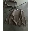 ieg™ Kışlık Bisiklet Yaka Üç İplik Basic SweatShirt - Füme