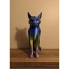 ieg™ Koyu Rainbow Kedi Biblo Modern Salon ve Raf Dekoru