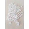 İEG Küp Boncuk İçten Boncuklu Bileklik Çanta Boncuğu 10 mm 50 gr Beyaz - BNC456