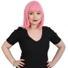 ieg™  Küt Kahküllü Fiber Sentetik Peruk - Şeker Pembe