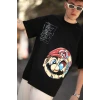 ieg™      Mario Baskılı Oversize T-Shirt - Siyah -