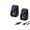 ieg™ Masaüstü Hoparlör 1+1 USB + 3.5mm LED - Siyah HD6054