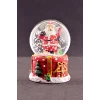 ieg ™ Merry Christmas Sevimli Noel Baba Temalı  Mini Boy Işıklı Kar Küresi 6,5 cm 1