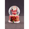 ieg ™ Merry Christmas Sevimli Noel Baba Temalı  Mini Boy Işıklı Kar Küresi 6,5 cm 1