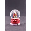 ieg ™  Noel Baba Hediye Torbası Mini Boy Işıklı Yılbaşı Kar Küresi 6.5 cm 5A