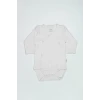 ieg™ Organik Natural Basic Style Kruvaze Uzun Kol Body BS17102 Beyaz
