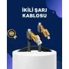 ieg™ Örgülü Tasarım 4’ü 1 Arada USB-C Lightning Hızlı Şarj Kablosu