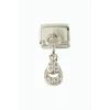 ieg™ Oval Zirkon Taşlı Sallatılı Çelik Charm