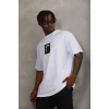ieg™      Oversize Baskılı Bisiklet Yaka T-Shirt - Beyaz -
