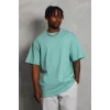 ieg™      Oversize Düz Bisiklet Yaka T-Shirt - Mint Yeşili -