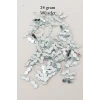 İEG Oya Abiye Bileklik Kolye Pleksi Metalik Plastik Pul Gümüş Renk 24 gram 300 adet - BNC568