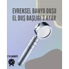ieg™ Paslanmaz Çelik Çok Fonksiyonlu El Duş Başlığı – 3 Modlu Püskürtme Seçeneği