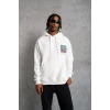 ieg™      Patel Six Baskılı Kapüşonlu Sweat - Beyaz -