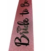 ieg™ Pembe Siyah Alyanslı Bride To Be Kuşak Kemer