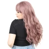 ieg™ Perçemli Uzun Su Dalgası Fiber Sentetik Peruk- Gül Kurusu