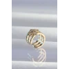 ieg™ Pirinç Gold Renk Yonca Earcuff Küpe