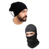 İEG Polar Termal Kar Maskesi ve İpli Boyunluk Bere Siyah Set