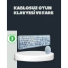 ieg™ Retro Daktilo Stilli Kablosuz Klavye Mouse Seti – Sessiz ve Şık