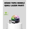 ieg™ Ritim Hassasiyetli Bluetooth Hoparlörlü Disko Işığı Döner Led Efektli