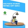 ieg™ Romantik Çift Temalı Dekoratif Masa Lambası Yumuşak LED Işık
