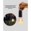 ieg™ Şarjlı Kancalı LED Lamba – Kamp, Balkon ve Acil Durum Işığı