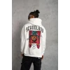 ieg™      SCHOOL BOY Baskılı Kapüşonlu Sweat - Beyaz -