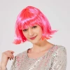 ieg™ Şeker Pembe Renk Parti Peruğu Küt Saç