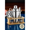Shaker Kokteyl Set - 7 Parça 550 ML Shaker Coctail Set  Bambu Standlı 721826