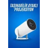 ieg™ Sinema Projektörü Android HDMI USB WİFİ Ses Çıkışlı Ayaklı Projeksiyon Taşınabilir