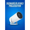 ieg™ Sinema Projektörü Android Hdmı Usb Wifi Ses Çıkışlı Ayaklı Projeksiyon Taşınabilir