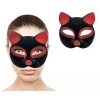 ieg™ Siyah Kırmızı Simli Süet Kedi Maskesi