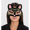 ieg™ Süet Pembe Sarı Kedi Maskesi